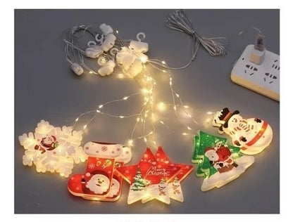 Luces con motivos de Navidad, 6 unidades